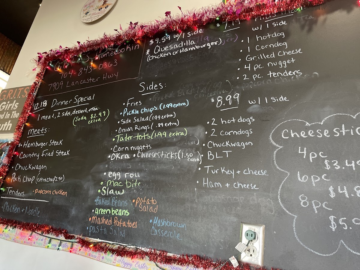 Menu Grits Home Cookin’-3