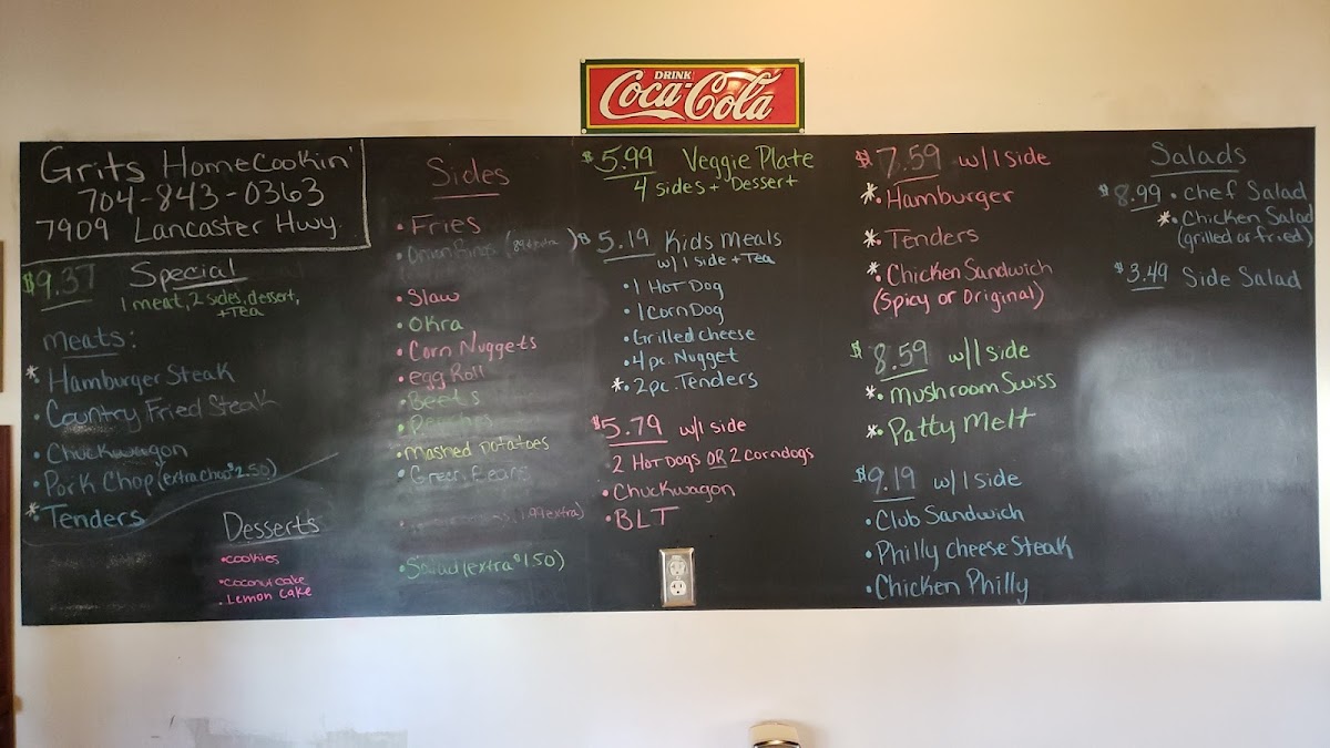 Menu Grits Home Cookin’-4