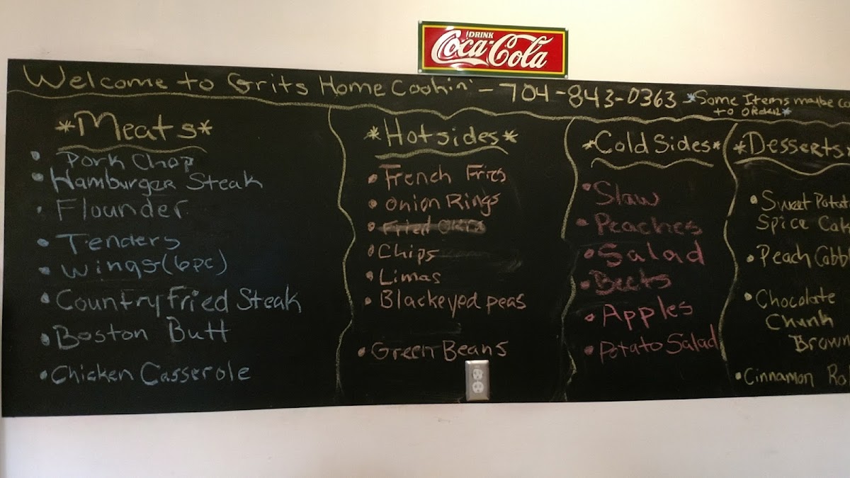 Menu Grits Home Cookin’-7